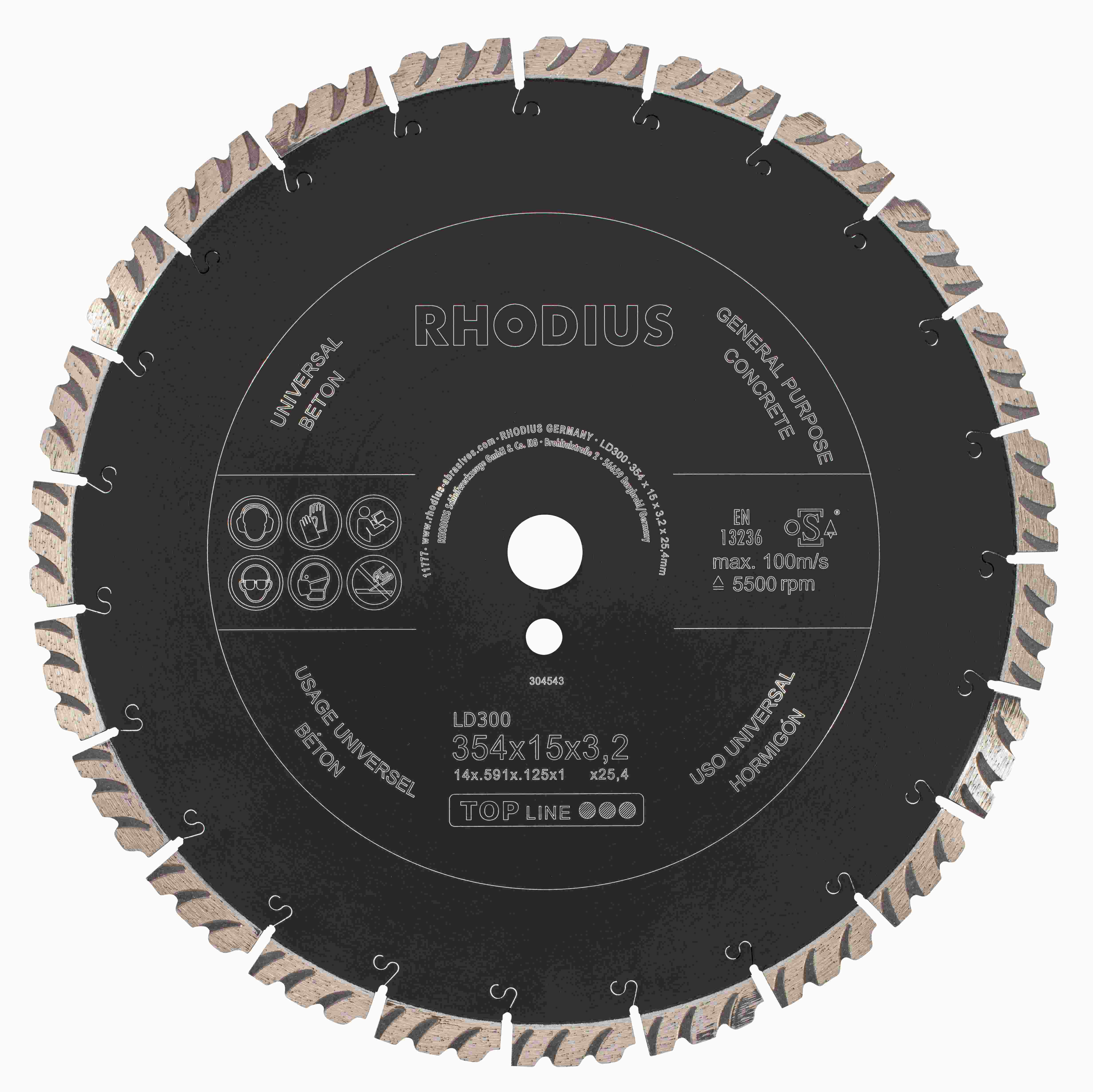 Diamantový kotúč LD300 354x15,0x3,2x25,40  